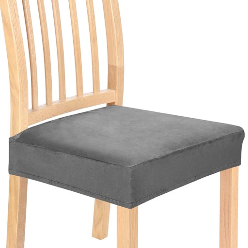 POTAH SEDADLA 40x40cm ŠEDÝ ELASTICKÝ VELÚR HRUBÝ PREMIUM