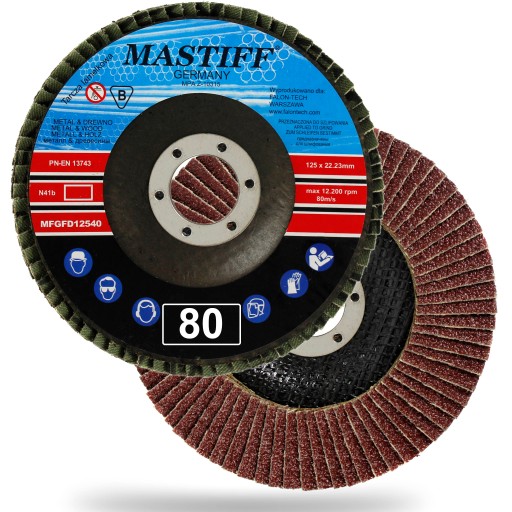 KLAPKOVÝ BRÚSNY KOTÚČ 125mm P80