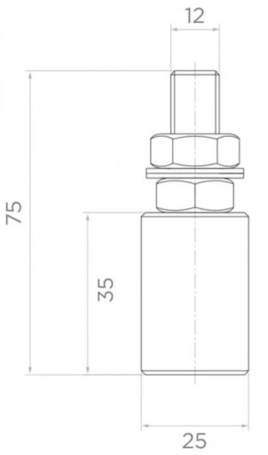 VEDENIE HORNEJ VALKY K BRÁNE FI 25 MM MATERIÁL