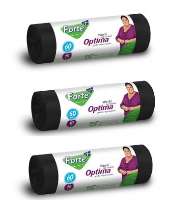 Forte+ Optima vrecia na odpadky 60l 3x10 kusov