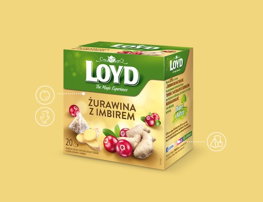 Express ovocný čaj brusnica zázvor sladké drievko arónia 20 T. BIO LOYD