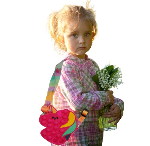 POPIT JEDNOROŽEC TAŠKA 13cm SPÍNA E1357 EMAJ