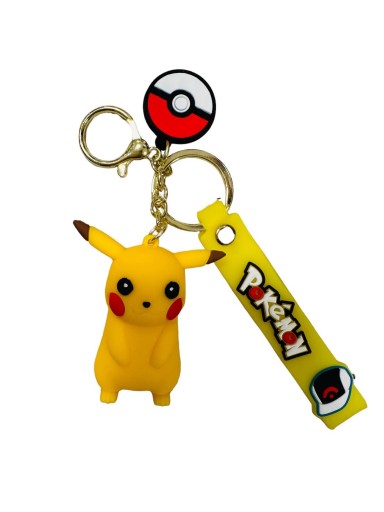 Kľúčenka Silikónová kľúčenka Pokémon Pikachu prívesok s príveskom na kľúče batoh