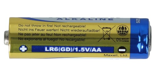 MAXELL 1,5V LR6 AA alkalické batérie 4 ks