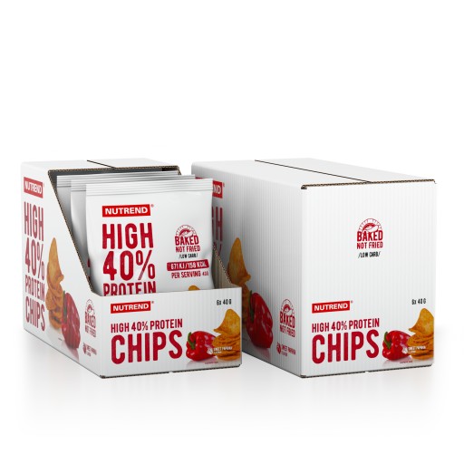 Nutrend High Protein Chips šťavnatý steak 40G s vysokým obsahom bielkovín snack 16g