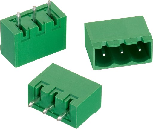 DPS zásuvka 3-pin 1-radová 20A 5,08mm WURTH