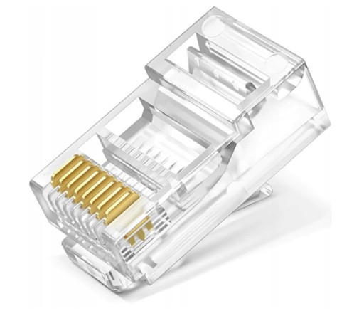 100 x RJ45 INTERNETOVÁ ZÁSTRČKA 8P8C ZLAT