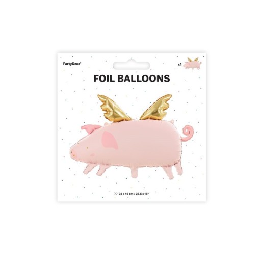PIG fóliový balón s krídelkami, 70 cm, na HEL