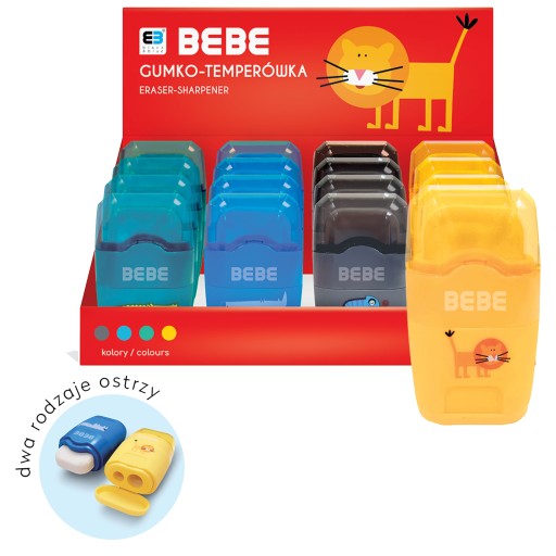 Orezávač gumy 2v1 BEBE KIDS INTERDRUK MIX 1 ks.