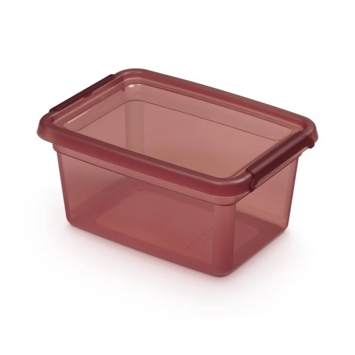 Plastová nádoba s vrchnákom Box na farebné plastové nádoby, 1,5 l