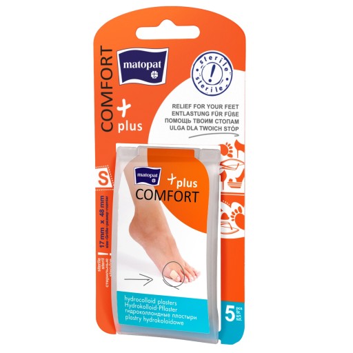 Matopat COMFORT PLUS S Hydrokoloidné náplasti na pľuzgiere 5 ks.