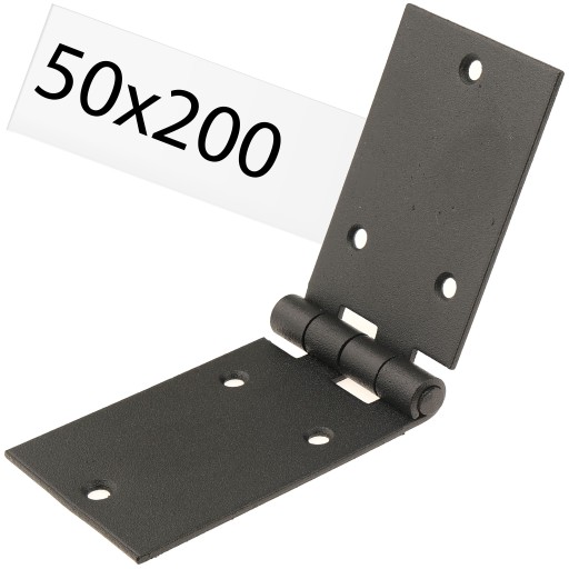 NÁBYTOKOVÝ pánt 50x200 mm ČIERNA konštrukcia, zlomený