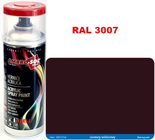 RAL 3007 AKRYLOVÝ LAK SPREJ čerešňa LESK 1233