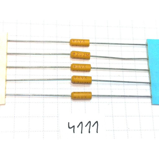 Tantal 2,2uF 20V 3x8 20% AVX T322 axiálny x5