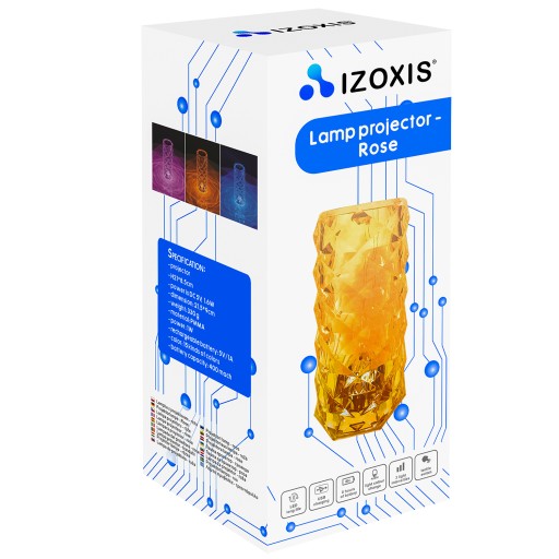 Crystal Rose LED Diamond Touch nočná lampa + RGB diaľkové ovládanie