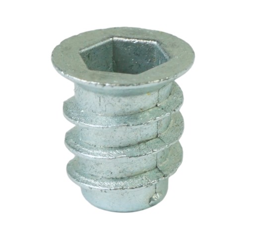 10x nástrčka M6 x 13 mm, dvojzávitová skrutka do dreva, nábytková vložka