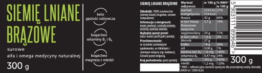 ĽANOVÉ SEMIENKO HNEDÉ, SUROVÉ ĽANOVÉ 300g