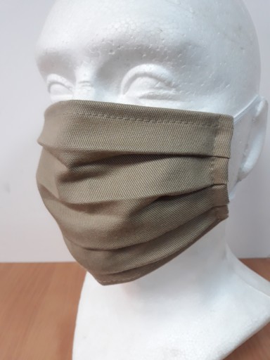 KHAKI bavlnená maska na opakované použitie