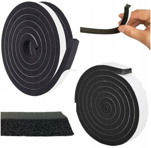 Tesnenie dverí samolepiaca zvukotesná pena PENOVÁ HUBKA 1x1cm 1m