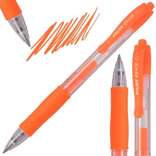 Automatické gélové pero Pilot G2 oranžové