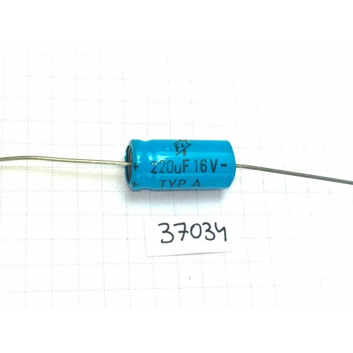 Elektrolytový kondenzátor 220uF 16V 10x22 axiálny