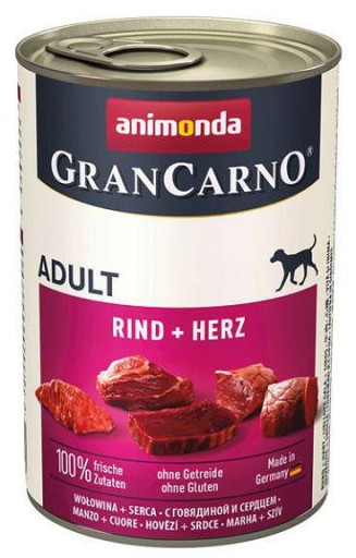Animonda GranCarno Adult s hovädzím mäsom a srdiečkami 400g