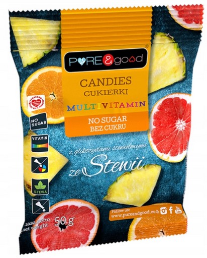 OVOCNÉ CUKRÍKY MULTIVITAMÍNOVÉ SO STÉVIOU BEZ CUKRU