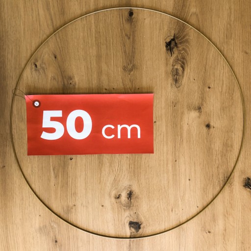 MATNÝ ZLATÝ KOVOVÝ prsteň na lapač snov, 50 cm