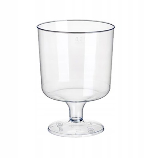 REUSE plastové poháre na víno, 200 ml, 10 kusov