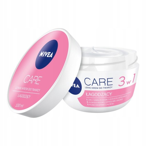 NIVEA CARE 3v1 hydratačný krém na tvár 100ml