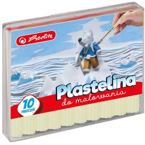 Bezfarebná školská plastelína na maľovanie, 10 ks