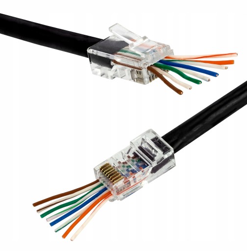 NEKU RJ45 8P8C UTP kat. 5e zátky priechodné 10 ks