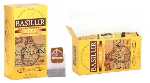 TRADIČNÝ čierny čaj Basilur Gold BEZ PRÍDAVNÝCH LÁTOK, express - 25 x 2 g