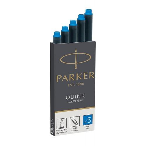 Parker dlhé kazety 5ks svetlomodrá náplň do pera s modrým atramentom