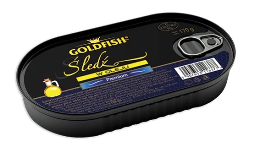SLEDE V PREMIUM OLEJI, zlatá rybka v konzerve 170g