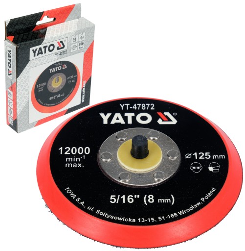 LEŠTIČKA 125MM DISK NA VELCRO, 5/16'' YATO