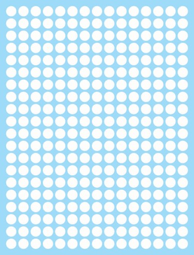 Nálepky CIRCLES Bodky 1cm 300ks Biele