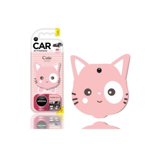 AROMA AUTO Efektné tvary CUTIE MAČKA GUMA GUMA KOČKOVANÝ OSVIEŽOVAČ AUTA