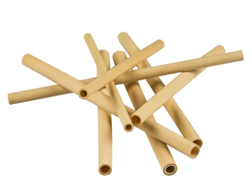 Opätovne použiteľné eco zero waste bambusové slamky x8