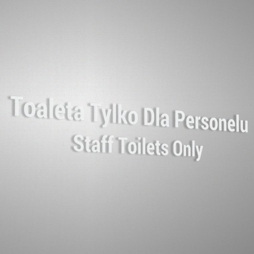 Toaleta len pre personál - nálepka 28x5,5