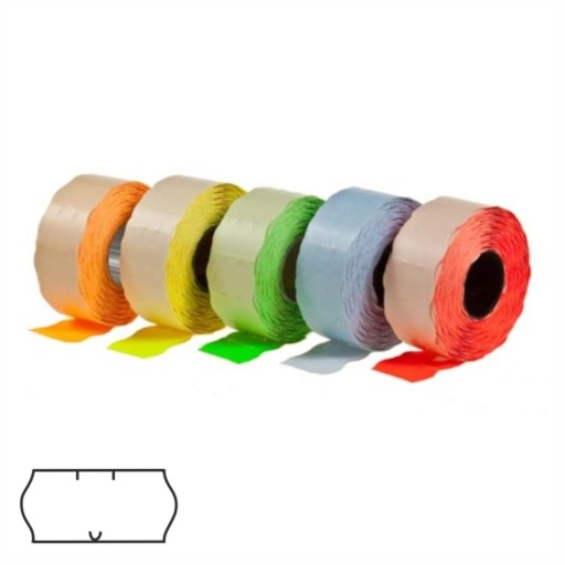 F1 CENOVÉ ŠTÍTKY okrúhle 26X12 ORANŽOVÉ 5 VALČEK