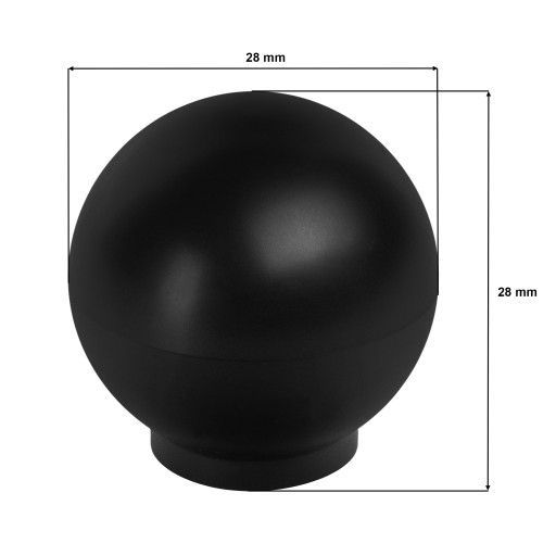 Nábytková kľučka K1 Knob Ball Matt Black + skrutky