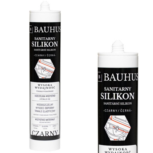 Sanitárny silikón Black Bauhus flexibilný PRO