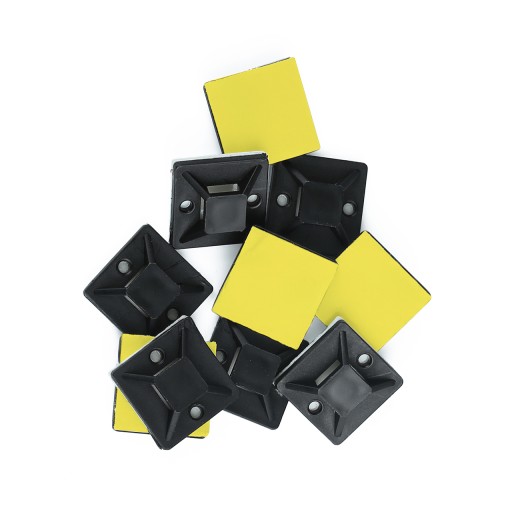 10x SAMOLEPIACI ORGANIZÁTOR KÁBLOV DRŽIAK KÁBLOV LEPIDLO 20x20mm