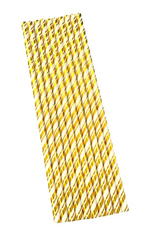 NARODENINOVÉ PAPIEROVÉ TUBOVÉ SLAMKY BIELE ZLATÉ 10x