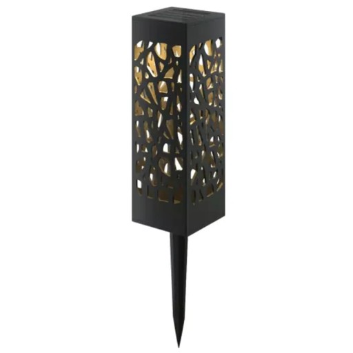Prelamované stĺpové svietidlo solárne LED záhradné svietidlo 18x6x6cm čierne
