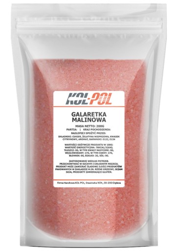 RASPBERRY RELY 200g Želé prášok