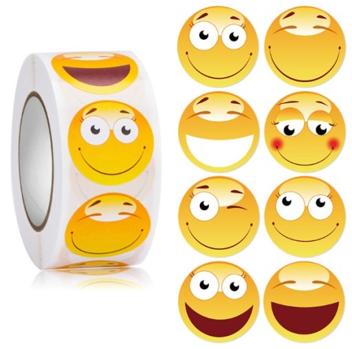 MOTIVAČNÉ NÁLEPKY PRE DETI, ŠTUDENTSKÉ TVÁRE 500 ks SMILES SMILES
