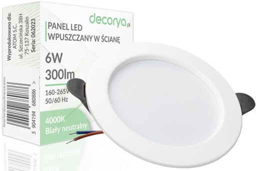 LED ZÁVESNÉ STROPNÉ SVÍTIDLO DO KÚPEĽNE, OBÝVAČKY, KUCHYNE NA CHODBU, 6W, 9,5cm