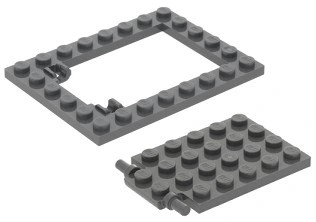 LEGO Trapdoor s klapkou 92107 + 92099 Tmavosivá / DBG NOVINKA